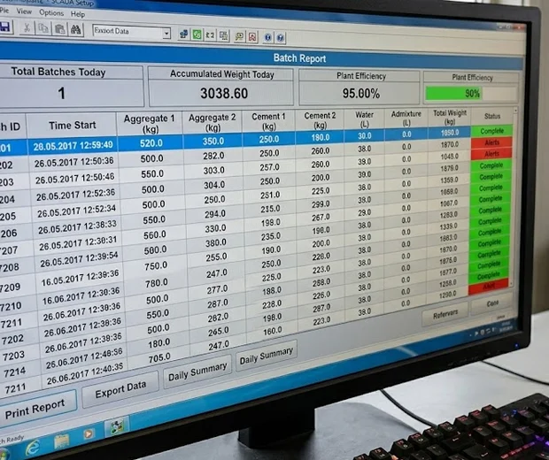 Concrete Batching Plant Control Panel and Scada